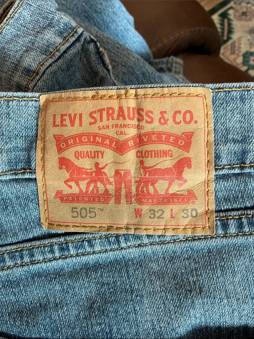 Men's Classic Blue Denim Jeans 32x30